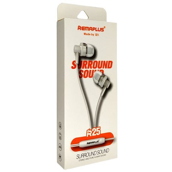 Навушники вакуумні з мікрофоном REMAPLUS R 25 (120 шт) REMA R 25 фото