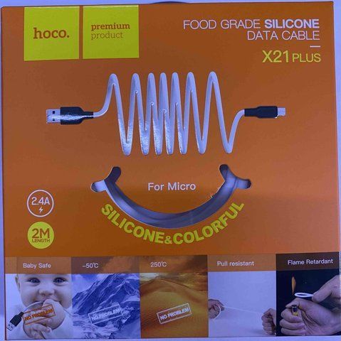 Кабель HOCO X21 Micro Plus Silicone 1м X 21 Plus micro фото