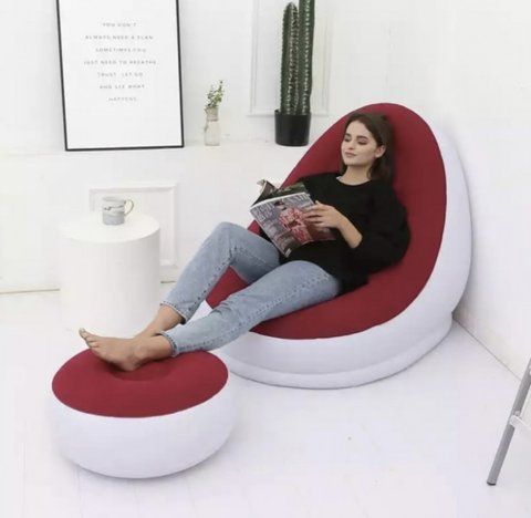 Надувное кресло с пуфом-подставкой для ног c насосом AIR SOFA ART 9233 (10) MATRAS 9233 8100 фото