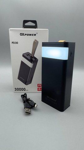 Power bank OXPOWER PD30 /PD22.5 /2*USB+Type-C 30000mAh (30) 30000mAh PD 30 фото
