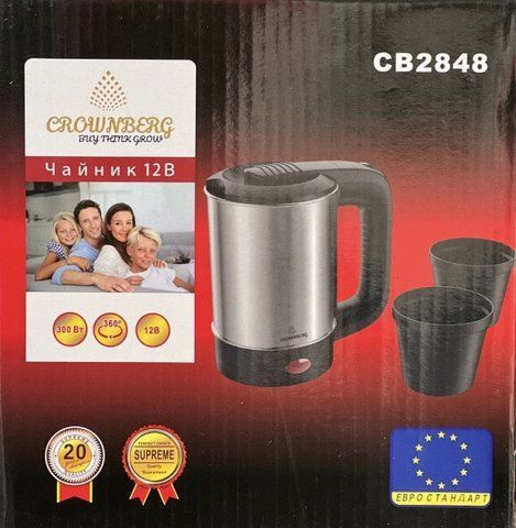 Автомобильный чайник от прикуривателя 12В 300Вт 0.5Л CB 2848 (30) CB 2848 фото