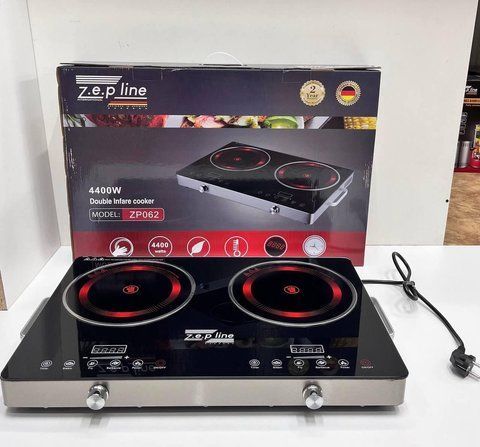 Електрична інфрачервона двоконфоркова плита Zepline ZP-062 4400 W (3) ZP 062 фото