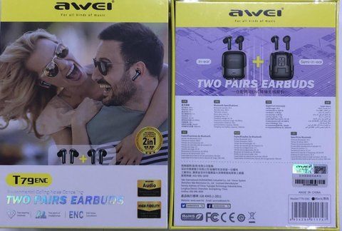 Bluetooth навушники AWEI T79 ENC (120) AWEI T 79 ENC фото