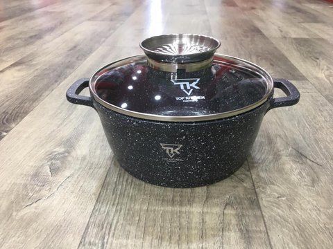 Кастрюля Top Kitchen (черная в белую точку 28 см) TК 00053 (6 шт/ящ) TK 00053 фото
