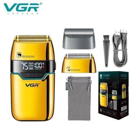 Электробритва VGR V-350\ 10656 шейвер, двойное лезвие, 2 насадки, LED Display 10656 V 350 фото