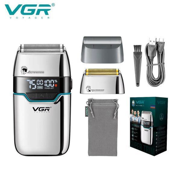Электробритва VGR V-350\ 10656 шейвер, двойное лезвие, 2 насадки, LED Display 10656 V 350 фото
