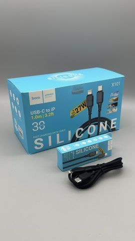 Кабель HOCO X101 Type-C to iPhone Assistant PD 27W silicone charging data cable 1м X 101 T+I фото