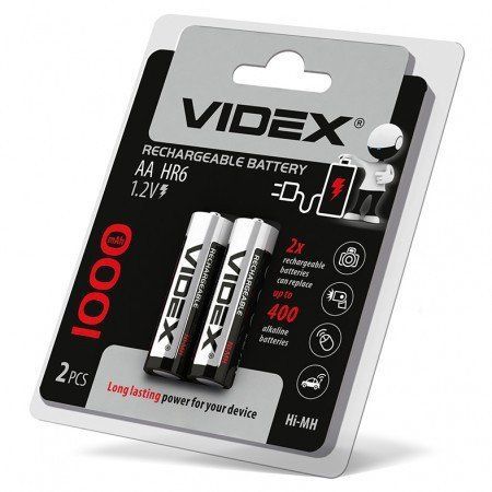 Аккумуляторы Videx HR6/AA 1000MAH double blister/2pcs VD 1000 R6 фото
