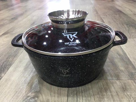 Кастрюля Top Kitchen (черная в белую) TК 00051 (6 шт/ящ) TK 00051 фото