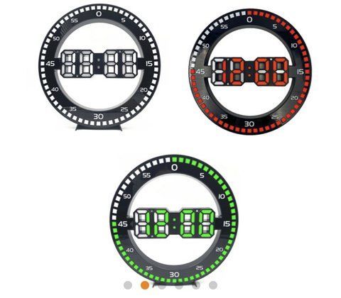 Часы электронные настольные с LED подсветкой EL-3688L 30х30 см Часы с календарем и термометром (20) DS 3688L фото