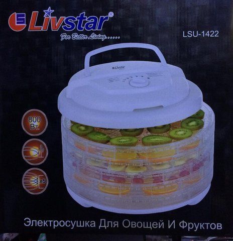 Сушарка для овочів і фруктів з температури 800 Вт LSU 1422 (4 шт/ящ) LSU 1422 фото