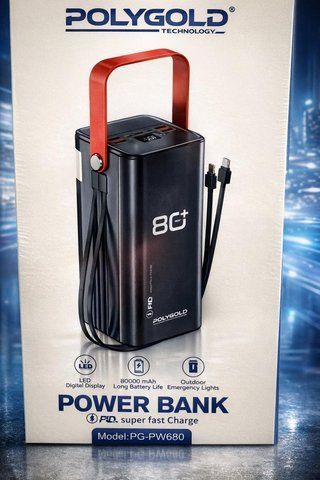 Портативна мобільна батарея Powerbank POLYGOLD PW 680 80000mAh (10) 80000mAh PW 680 фото