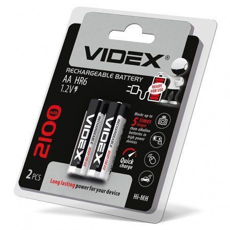 Аккумуляторы Videx HR6/AA 2100MAH double blister/2pcs VD 2100 фото