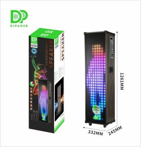 Портативная акустическая система DP- 3101 с 2 беспроводными микрофонами и RGB-подсветкой (1) DP 3101 фото