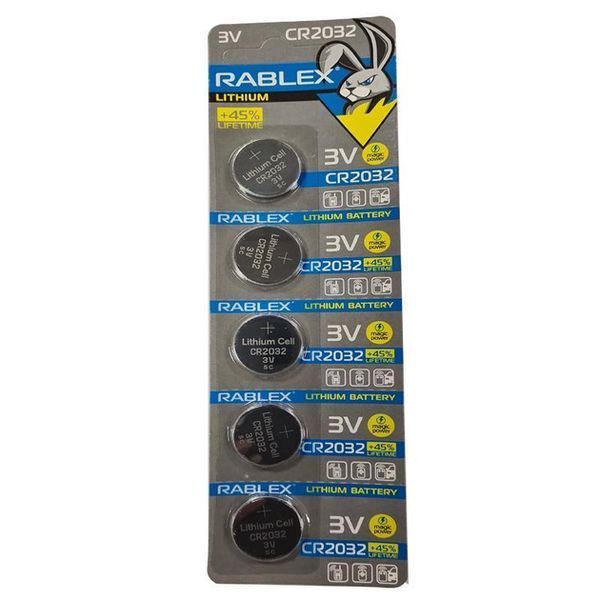 Rablex CR2032 3 V blister card/5 pcs/100/1000 RB 2032 фото