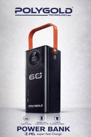 Портативна мобільна батарея Powerbank POLYGOLD PW 118 60000mAh (10) 60000mAh PW 118 фото