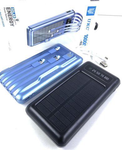 Портативное зарядное устройство на 10000mAh ART 8285 /POWER BANK SOLAR (100 шт/ящ) 10000 8285 фото
