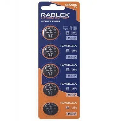 Rablex CR2016 3 V blister card/5 pcs/100/2000 RB 2016 фото