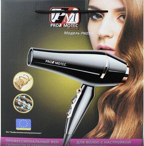 Профессиональный фен для волос Promotec PM-2311, 3000Вт (20 шт/ящ) PM 2311 фото