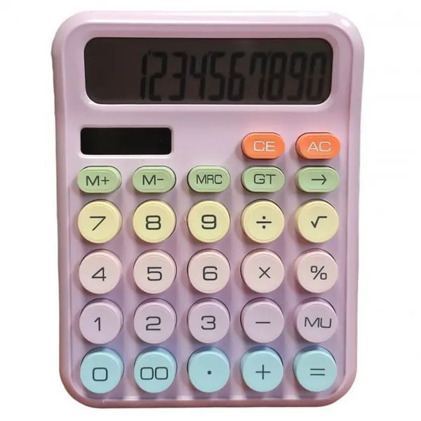 Офисный разноцветный калькулятор KK 2280/ 9092 от батареек и солнечной батареи Blue(96) 9092 KK 2280 фото