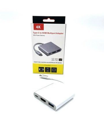 Конвертер Type-C 3в1 (HDMI+USB3.0+Type-C) LZ-04V LZ 04 фото