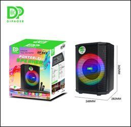 Портативная акустическая система DP-923 с беспроводными микрофонами и RGB-подсветкой (1) DP 923 фото