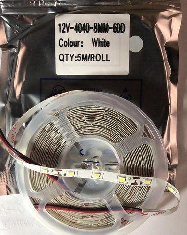 Cветодиодная лента белая 5m 300 LED 12V-4040-8MM-60D (1000 шт/ящ) 4040 фото