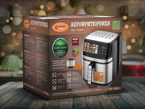 Аерофритюрниця Air Fryer 4600Вт 12л BITEK BT-5384/6154 (2) 6154 BT 5384 фото