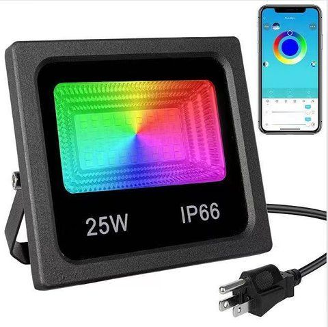 SMART LED ПРОЖЕКТОР 25W IP66 RGB bluetooth з додатком ART 7981 (36 шт/ящ) RGB 7981 фото
