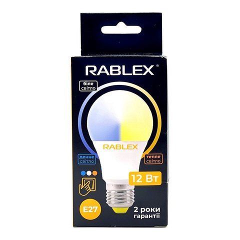 Лампочка Rablex LED з регулюванням колірності (RB506) A60 12W E27 (3000K-6200K) (100) RB 506 фото
