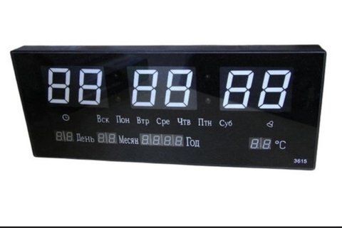 Цифровий настінний годинник VST 3615 WHITE (24) VST 3615 WHITE фото