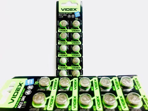 Батар часов Videx AG 12 (LR43) BLISTER CARD 10pcs VD 12 фото