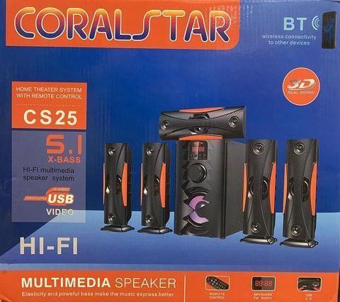 Акустична система ERA EAR CS25/9729 музичний центр із вбудованим Bluetooth, сабвуфер 9729 CS 25 фото