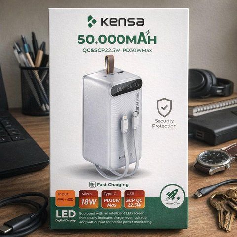 Портативна мобільна батарея Powerbank KENSA KP-101 50000mAh (20) 50000mAh KP 101 фото