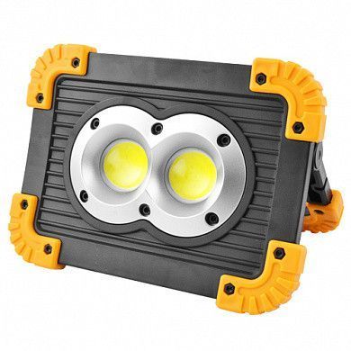 Прожектор светодиодный L802/ 8406 -20W-2COB+1W, ЗУ micro USB, 2x18650/3xAA, Power Bank (60 шт/ящ) 8406 L 802 фото