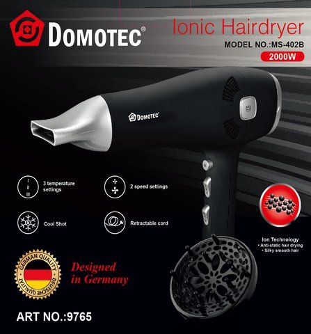 Фен Domotec MS-402B/ 9765 (16) 9765 MS 402B фото