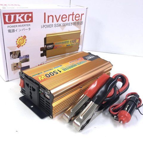 Перетворювач струму 12V/220V/1500W (SSK UKS-EH) ART 1678 (40 шт/ящ) 1500W 1678 фото