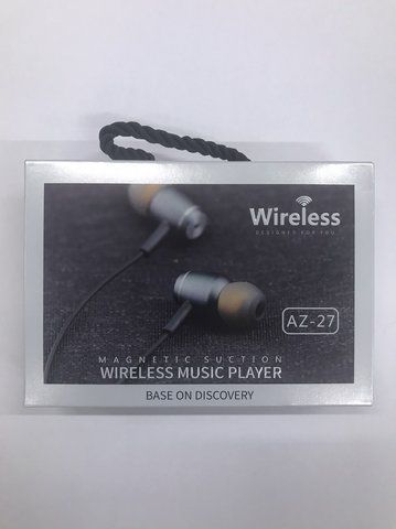 Навушники вакуумні з мікрофоном Bluetooth металл AZ-27 AZ 27 фото
