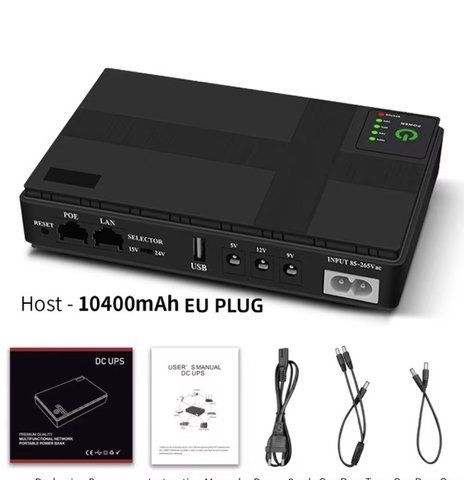 Безперебійник UPS для Роутера mini ups підтримує 5/9/12В, 10400 мА&middot;год (40) UPS 10400 фото