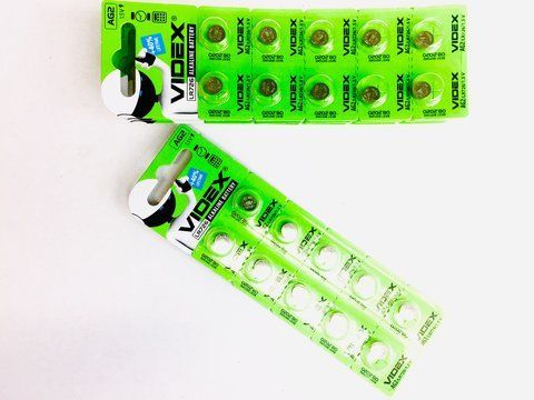 Батар часов Videx AG 2 (LR726) BLISTER CARD 10pcs VD 2 фото