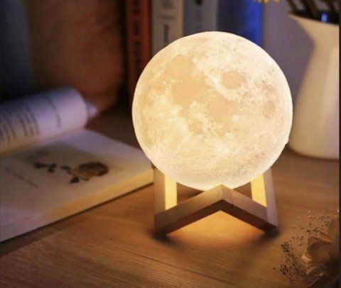 Настольный светильник аккумуляторный 3D Moon Lamp ART-0163/ 15см (36) 3D MOON 0163 фото