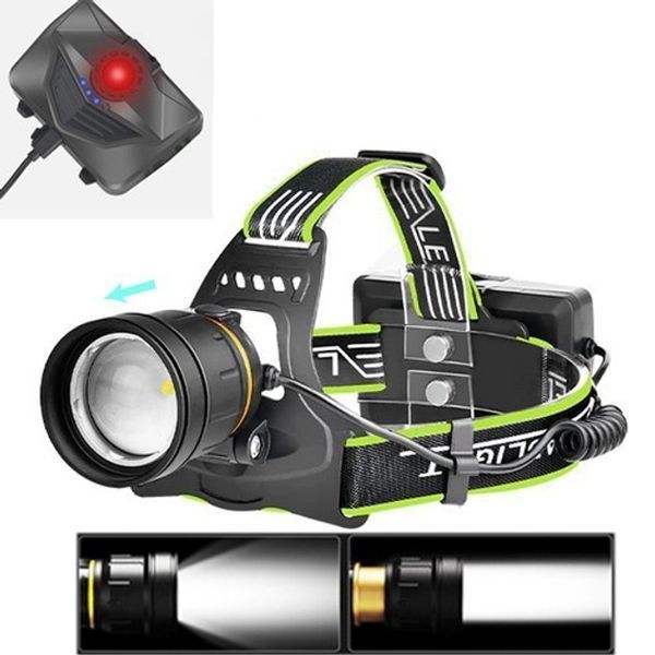 Фонарь налобный BL-A12-3-P90, 3x18650, zoom, ЗУ Type-C, Box BL A12 3 P90 фото