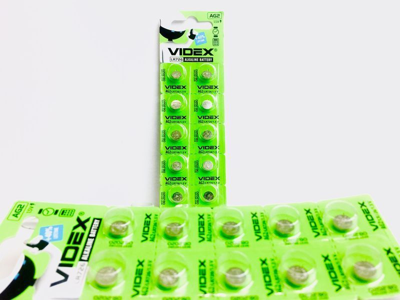 Батар часов Videx AG 2 (LR726) BLISTER CARD 10pcs VD 2 фото