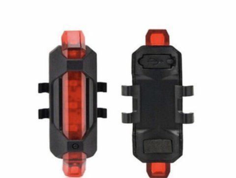 Ліхтарик на велосипед з акумулятором Li-ion BS-216 USB червоний (240 шт) BS 216 фото