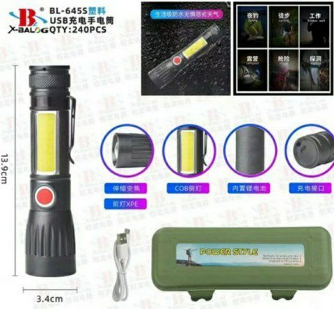 Фонарик police BL-645S XPE,zoom,ЗУ USB (240) BL 645 S фото