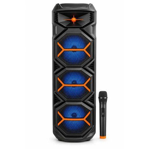 Колонка аккумуляторная с без проводным микрофоном Blu,30ватт*3шт, 90см*30см*30см MS-2092BT (2) MS 2092 фото