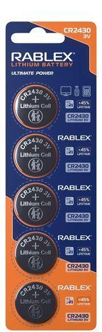 Rablex CR2430 3 V blister card/5 pcs/100/2000 RB 2430 фото