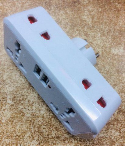 Тройник в розетку с USB OULONE ART-807-1 (150) EV 807 USB фото