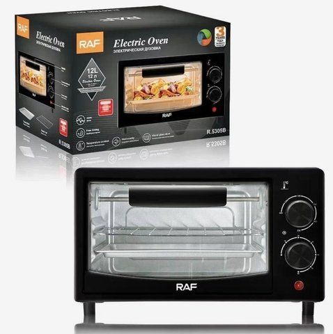 Духовка електрична 12л. RAF R-5305W WAITH (8) R 5305 BLACK фото