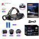 Фонарь налобный NIGHT VISION FLUORESCENCE BL-T207-TG, 2x18650, 1 режим, ЗУ Type-C, zoom BL T207 фото 1